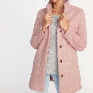 NWOT Beautiful Mock-neck bouclé coat